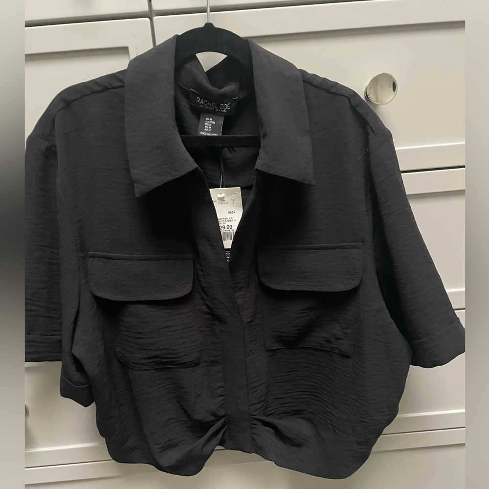 Rachel Zoe Classic Black Top